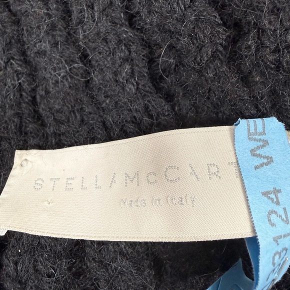 🆕 Stella McCartney Black Poncho Cape Coat made in Italy in wool and alpaca - Picture 9 of 11